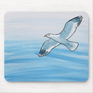 Seagull in Flight Mouse Pad