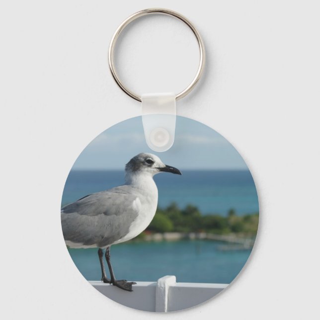 Seagull In Paradise Keychain (Front)