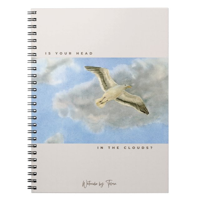Seagull in the clouds notebook (Front)