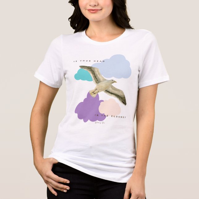 Seagull in the Clouds  Tri-Blend Shirt (Front)
