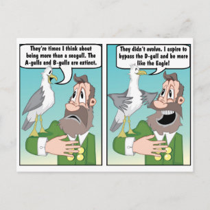 SEAGULL JOKE. POSTCARD