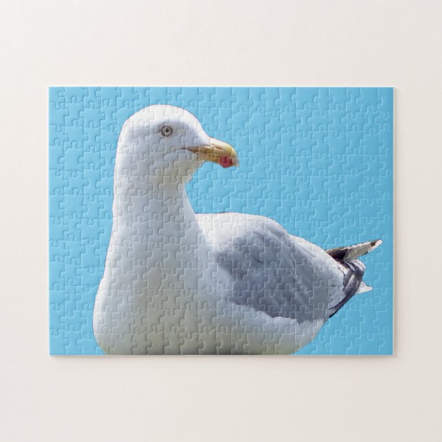 Seagull Laying Down  Jigsaw Puzzle (Horizontal)