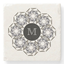 Seagull Marble Monogrammed Coaster