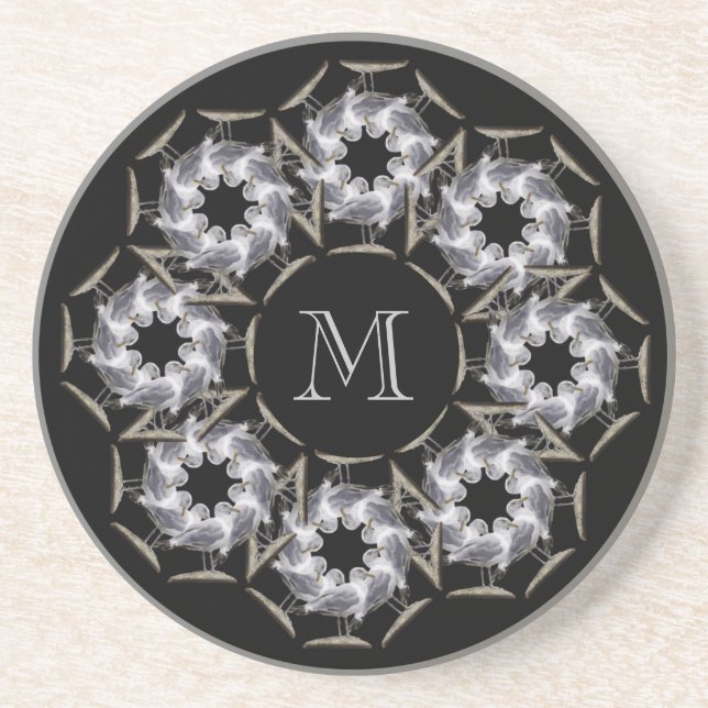 Seagull Monogrammed Coaster (Front)