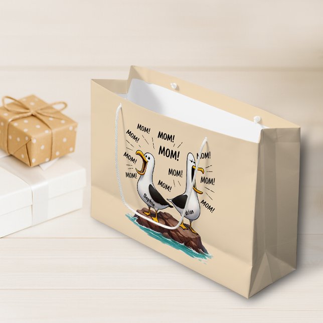 Seagull Mum Funny Personalised Large Gift Bag (Creator Uploaded)