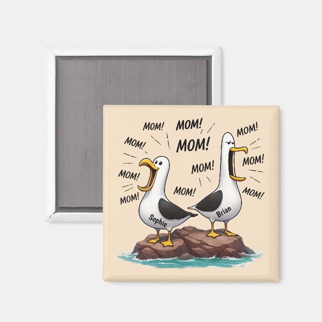 Seagull Mum Funny Personalised Magnet (Front/Back)