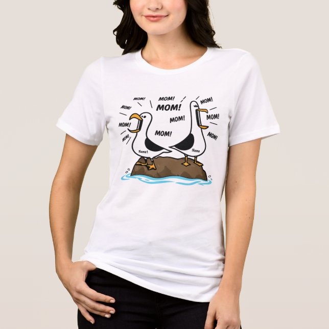 Seagull Mum Mum Mum - Personalised Funny Tee (Front)