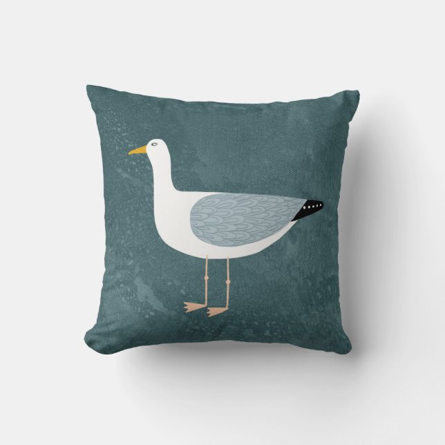 Seagull Nautical Cushion (Front)