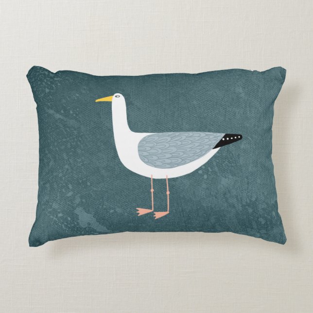 Seagull Nautical Decorative Cushion (Front)