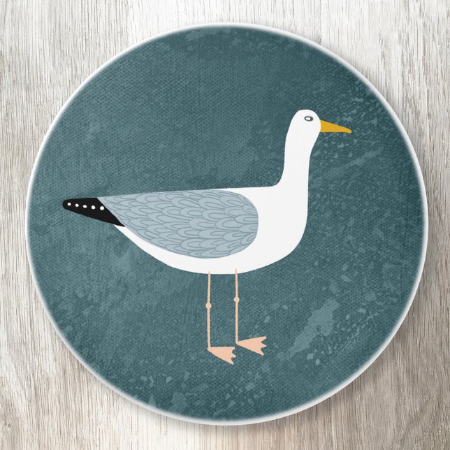 Seagull Nautical Shore Bird Ceramic Knob (Sassy seagull nautical ceramic door knob)