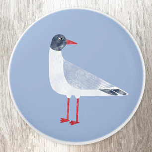 Seagull Nautical Shore Bird Ceramic Knob
