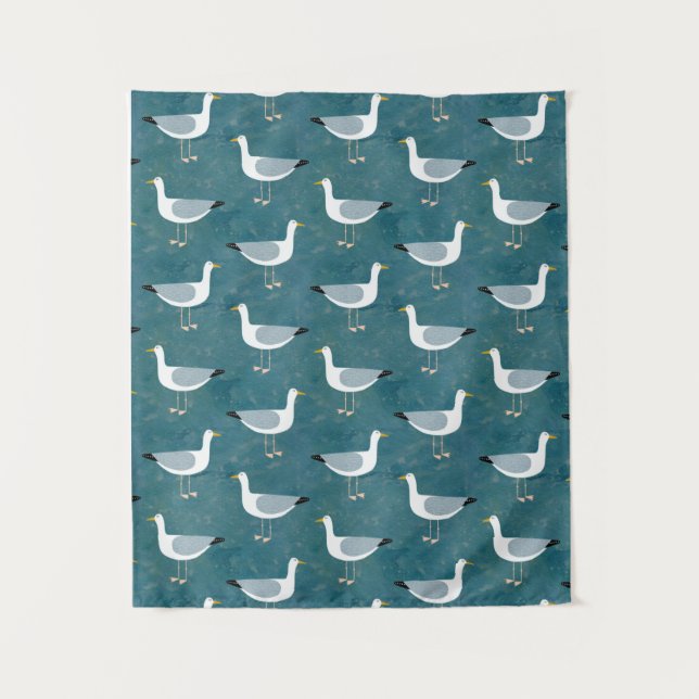 Seagull Nautical Tapestry (Front)