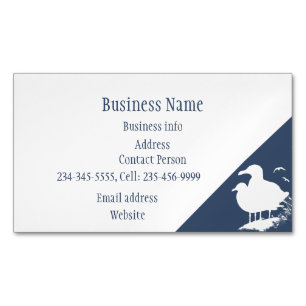 Seagull Ocean Sea Birds Magnetic Business Card