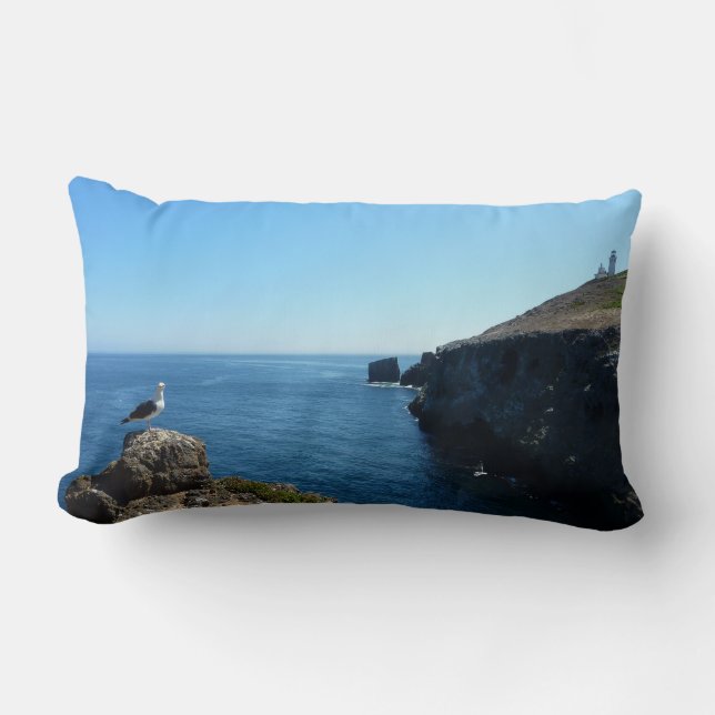 Seagull on Anacapa Island at Channel Islands Lumbar Cushion (Front)