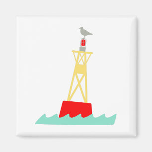 Seagull On Buoy Magnet