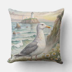 Seagull on The Coast Cushion