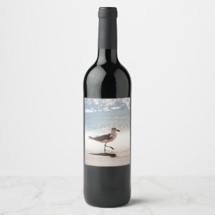 Seagull on Virginia Beach Wine Label