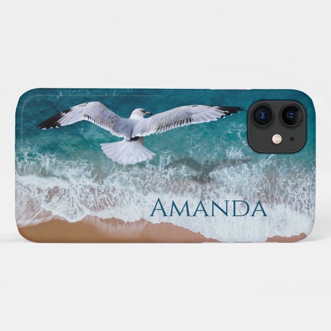Seagull over the Sea Shore Case-Mate iPhone Case (Back (Horizontal))