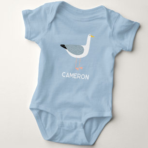 Seagull Personalised Fun Bird Baby Bodysuit