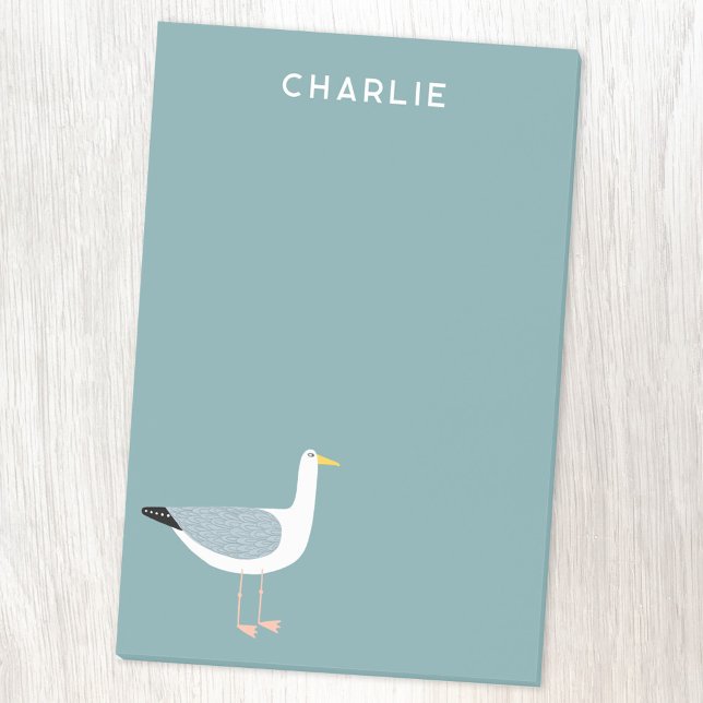 Seagull Personalised Post-it Notes (Fun personalized seagull post it notes)