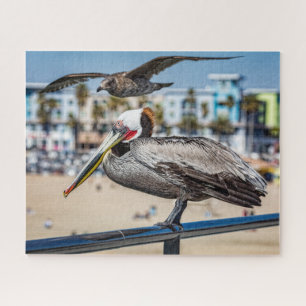 Seagull Photobombs Photo of Portrait, Jigsaw Puzzle
