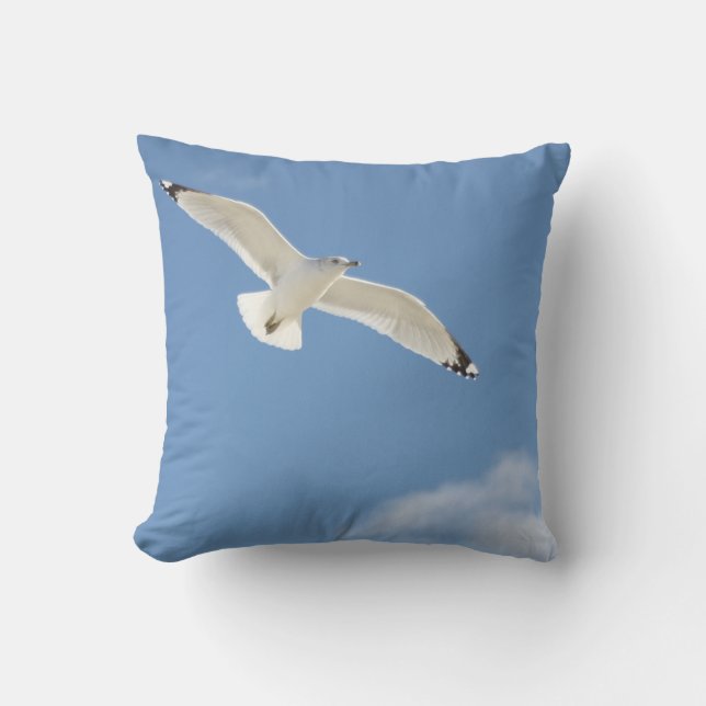 Seagull photography cushion (Front)