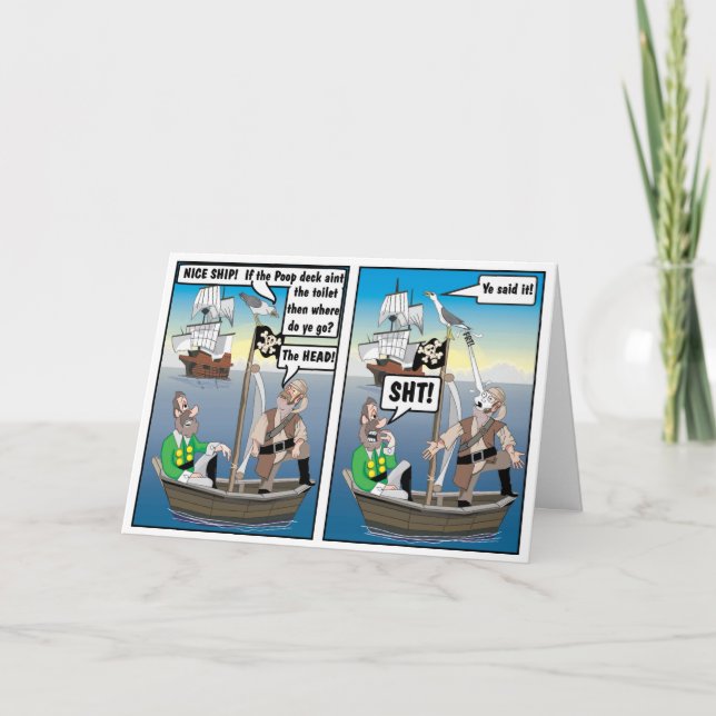 SEAGULL POOP JOKE CARD (Front)