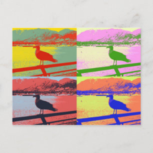Seagull Pop Art Postcard