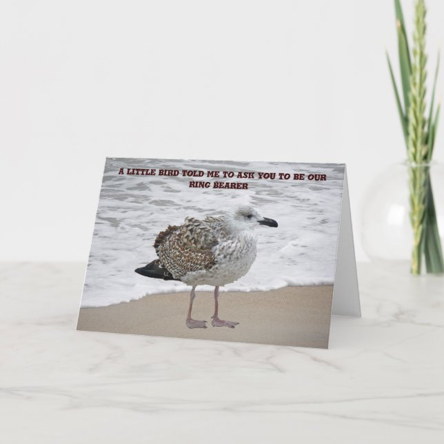 Seagull Ring Bearer Request Card (Front)