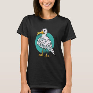 Seagull Sailor Kids Women Birdwatcher Beach Gulls T-Shirt