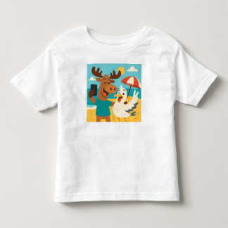 Seagull Selfie – Funny Beach T-Shirt for Kids