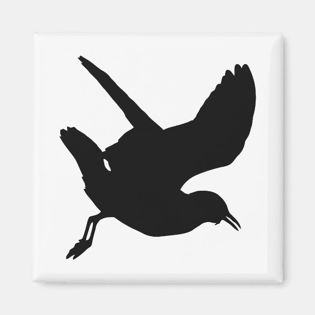 Seagull Silhouette Magnet (Front)