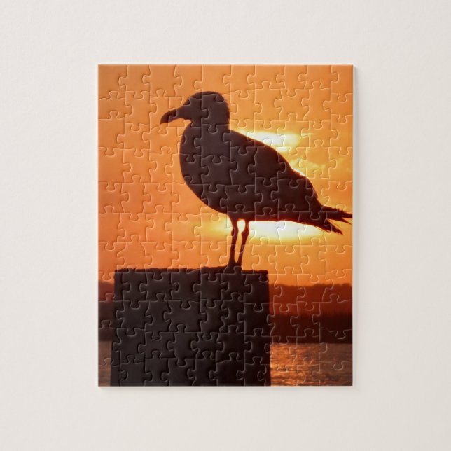 Seagull Sunset Jigsaw Puzzle (Vertical)