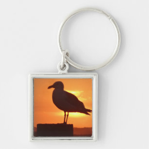 Seagull Sunset Key Ring