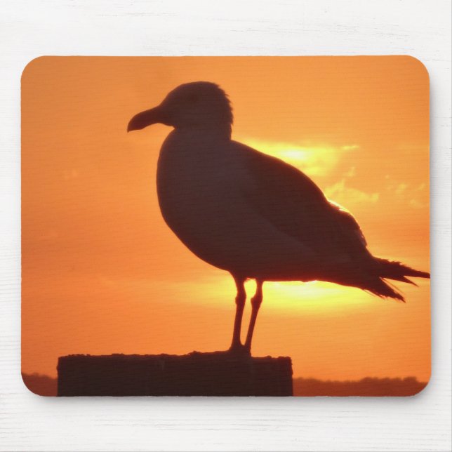 Seagull Sunset Mouse Pad (Front)