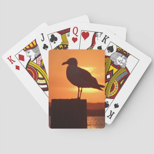 Seagull Sunset Playing Cards (Back)