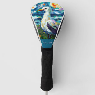 Seagull Van Gogh Style Beach Personalised Golf Head Cover