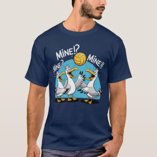 Seagull Volleyball Mine Mine Beach Bird Ocean Love T-Shirt