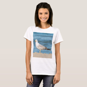 Seagull walking on the beach T-Shirt