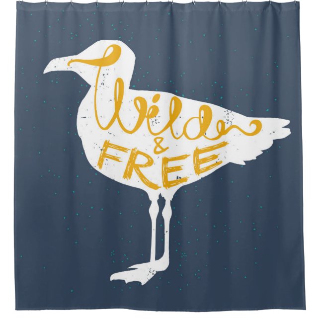 Seagull | Wild And Free Shower Curtain (Front)
