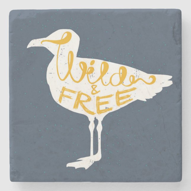 Seagull | Wild And Free Stone Coaster (Front)