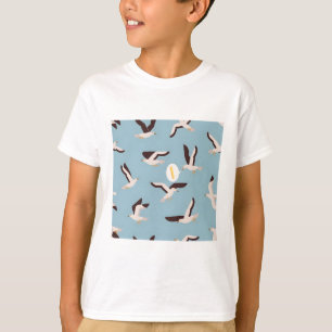 Seagull with french fry pattern T-Shirt