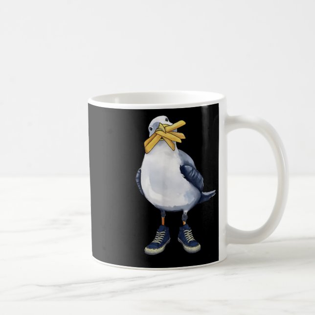 Seagull With Fries And Sneakers Fun T-shirt.png  Coffee Mug (Right)