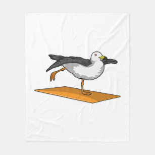 Seagull Yoga Meditation Fitness Fleece Blanket
