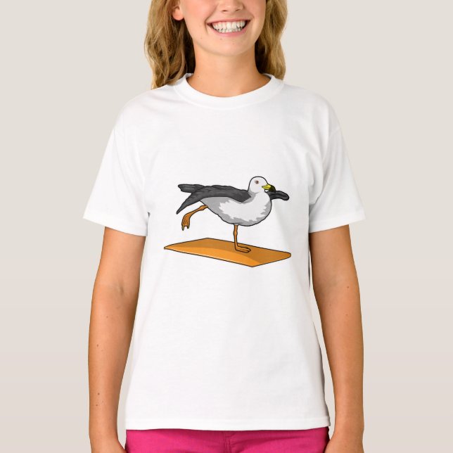 Seagull Yoga Meditation Fitness T-Shirt (Front)