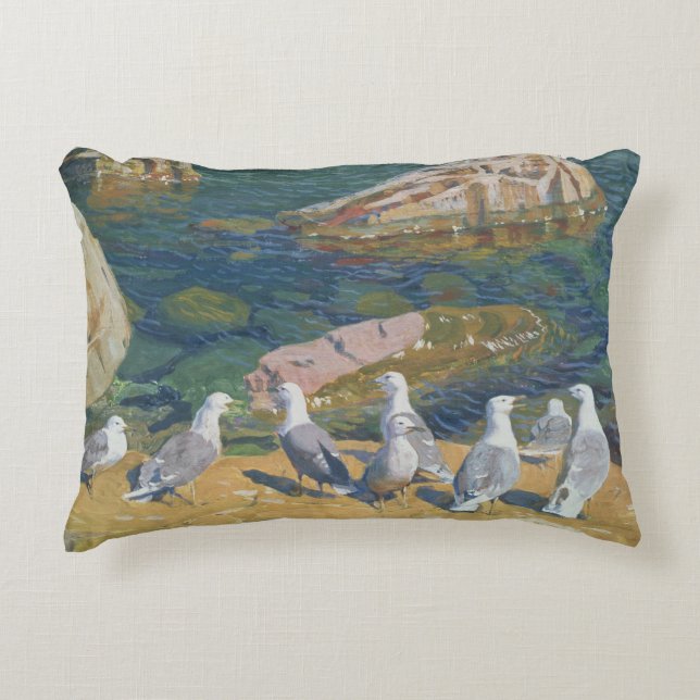 Seagulls, 1910 decorative cushion (Front)