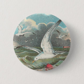 Seagulls 6 Cm Round Badge
