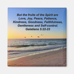SEAGULLS AND SUNRISE GALATIANS 5 MAGNET