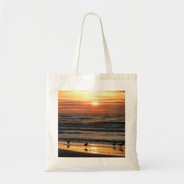 Seagulls at Sunset Tote Bag (Front)