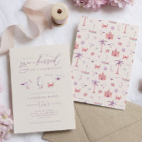 Seagulls Beach Sun Kissed Bridal Shower Invitation